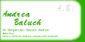 andrea baluch business card